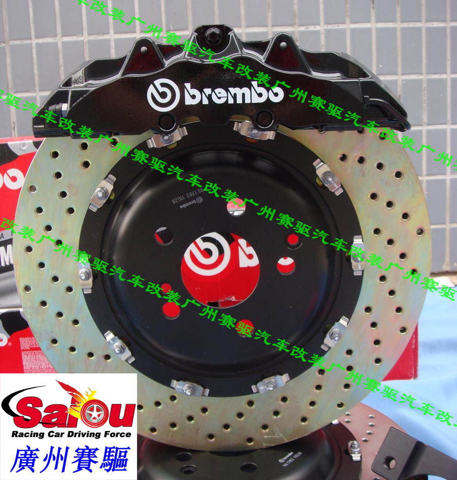 奔馳GL350/GL450改裝BREMBO大8活塞卡鉗剎車套裝 GL350、450專用brembo競技版剎車鮑魚