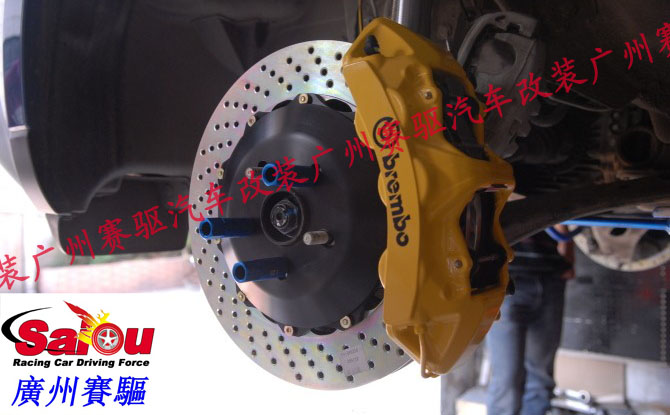 意大利BREMBO競技版6活塞剎車卡鉗 黃色BREMBO GT版剎車套裝