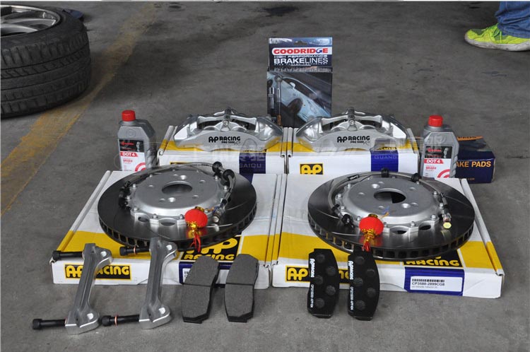 本田思域改裝升級AP9440剎車銀色限量版卡鉗 本田思域改裝升級AP9440剎車銀色限量版卡鉗