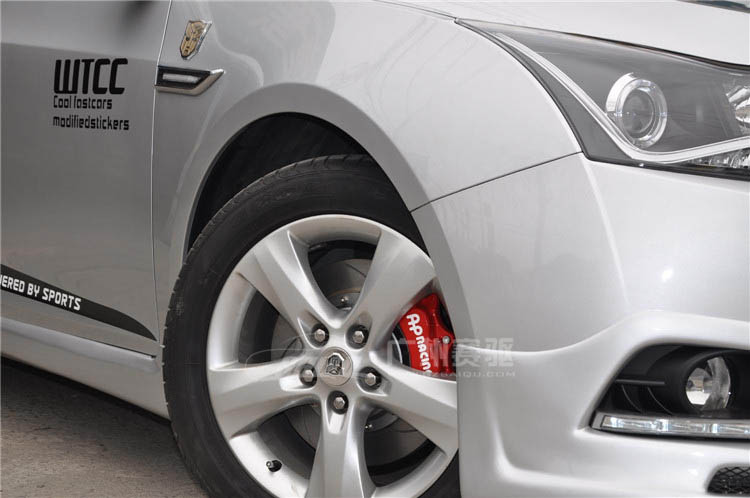 高性能剎車鮑魚紅色套裝 科魯茲改裝AP5200大四活塞剎車卡鉗 高性能剎車鮑魚紅色套裝 科魯茲改裝AP5200大四活塞剎車卡鉗