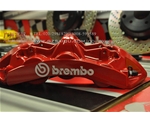 英菲尼迪FX35剎車改裝意大利brembo剎車套件，升級進口前六后四剎車卡鉗